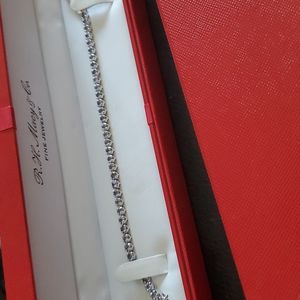 Tanzanite link bracelet (4 ct. T.w.) sterling silver